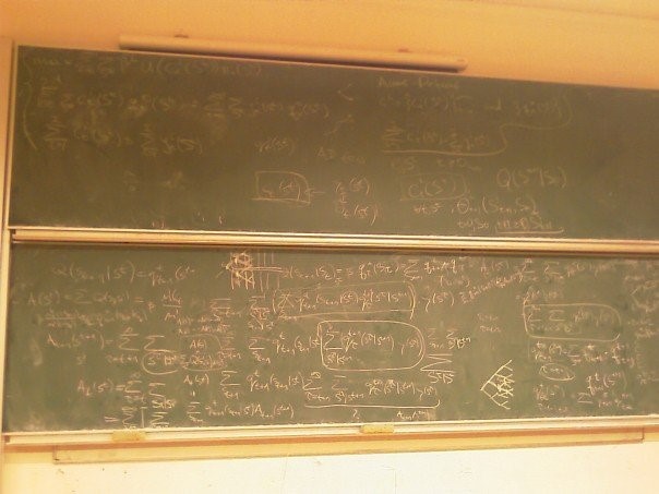 blackboard with numbers